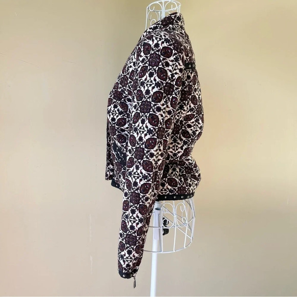 Maria Cher quilted beaded short evening jacket open front with pocket size 0 - Picture 2 of 12